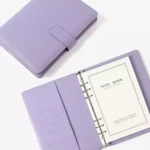 [문구] 데일리픽 다이어리형 노트 A5 퍼플 6공 유선노트