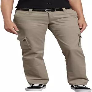 디키스 여성용 릴랙스 핏 스트레치 카고 스트레이트 레그 팬츠