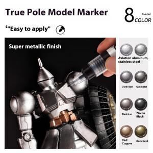 1개 메탈릭 아크릴 페인트 펜 다양한 표면에 예술을 창조 0.1mm 펜촉 키덜트 모델 터치업 페인팅 수집용