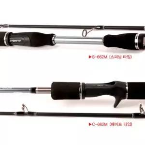 바이퍼 낚시대 고탄성 카본 루어대 C-662M (베이트타입)