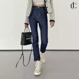 엘케이트 여성 청바지 LPAP075 빅사이즈 생지 데님 일자 트임 팬츠