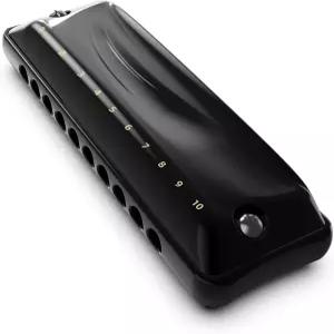 JDR 하모니카 키 오브 어 닌자 블루스 미니 하프 10홀 20톤 뮤지컬 성인 초보자를 위한 케이스 포함 전문