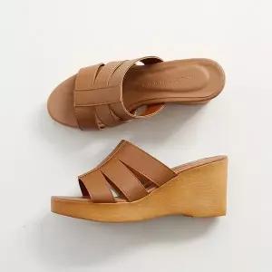 [아리앤]국산 트리플 웨지 뮬슬리퍼 7.5cm