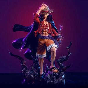 원피스 Luffy 애니메이션 피규어 네 황제 원숭이 D. 액션 입상 25cm PVC Collectible Model Doll Toys