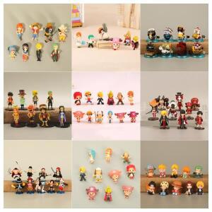 6 12세트 원피스 몽키 D. 루피 나미 우솝 상디 쵸퍼 로로노아 조로 PVC 액션 피규어 모델 인형 장난감 크리