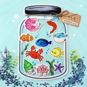 아트박스/도토리클래스 컬러링 바다관찰 5set