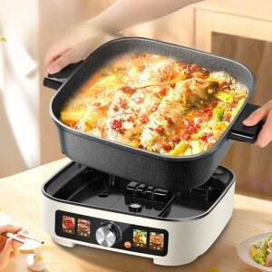 대용량 전기냄비 만능 멀티쿠커 전골냄비 7L 샤브샤브 6L