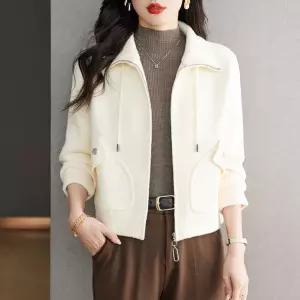 여사친 모직 자켓 모직코트 상의 칼라 포켓 아우터 봄가을 반코트 원픽3