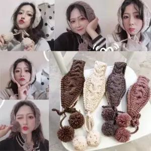 니트 귀도리 겨울 여성 귀덮개 털실귀마개 귀도리 니트귀마개