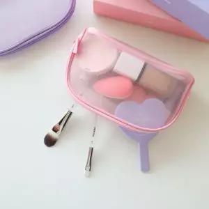 피카소꼴레지오니 파우치 메이크업 데일리 휴대용 메쉬 핑크 퍼플 MNS