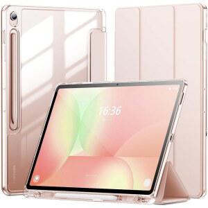 [미국배송] 삼성호환 삼성제품호환 태블릿 S10 FE+용 S펜 홀더가 있는 13.1인치 슬림 3중 투명 보호 케이스 커버 (로즈 골드)용 INFILAND FOR FE PLUS (2025)
