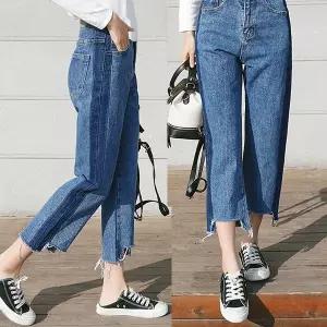 [보리보리/마미누리]9부 스퀘어 컷팅 임산부 청바지 데일리 봄 나들이룩 임부복 팬츠 237