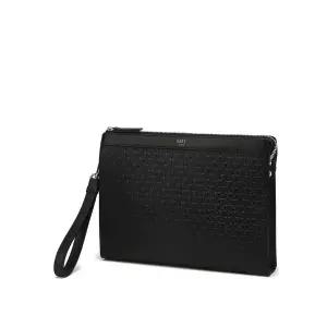 [롯데백화점]닥스 액세서리 [REGENT]블랙 음각패턴 소가죽 클러치 DBBA6E481