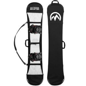 아웃도어마스터 업데이트 고무 범퍼가 있는 스노보드 슬리브 소프트 커버 케이스, 탈부착 가능한 패딩 숄더 스트랩