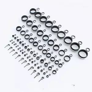 가이드링 초리대 루어 원투 낚시대 로드 가이드 세트 부품 튜닝 캡 세라믹