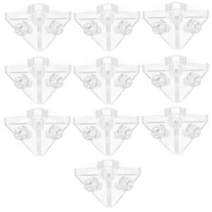 10개 투명 앵글 브래킷 박스 선반용 고정 재사용 나사 안전 가능한