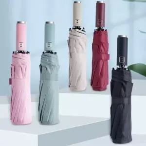 튼튼한 자동 3단우산 햇빛차단 암막 양우산 우양산