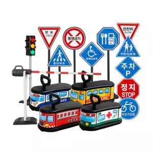 캐스B 뉴 타면서배우는 교통기관 4종 코레카 붕붕카 경찰차 소방차 스쿨버스 엠뷸런스