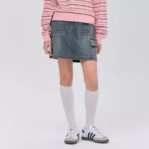 [오션스카이] 여아 속바지 부착 카고 데님 스커트-FAJG6251B0N