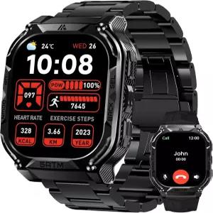 남성용 AMAZTIM GPS 스마트 워치 6개의 위성 위치 확인 나침반 스테인리스 스틸 본체 50M 방수 480mAh