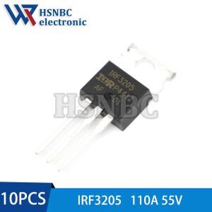 10 개/몫 IRF3205 TO-220 110A 55V N 채널 전력 MOSFET 트랜지스터 100%