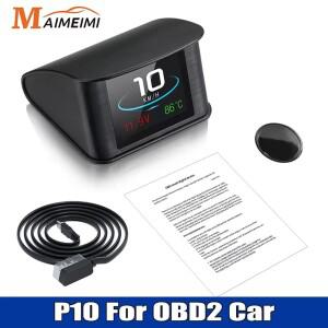 P10 OBD2 HUD 자동차 헤드 업 디스플레이 TFT LCD 디지털 속도계 연료 소비 수온이 온보드 컴퓨터