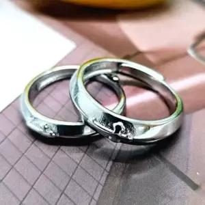 [셀러에이드]십자가 기도문 묵주 반지 심플 커플 반지