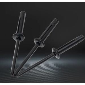 50개 풀 블랙 페인트 알루미늄 삼중 블라인드 리벳 팝 벌브 자동차 범퍼 내부 에어컨 3/16