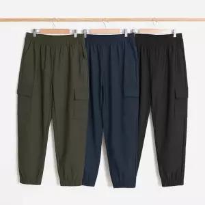 [라일리여성의류] Rly 피아웨어 보아퍼안감 모노톤 카고밴딩 조거바지