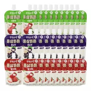 무럭무럭 홍삼튼튼 주스 딸기 사과 포도 각 10팩씩