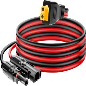 XT60 충전 연장 케이블에 전원 태양광 커넥터 발전소용 방수 12AWG 10FT 패널