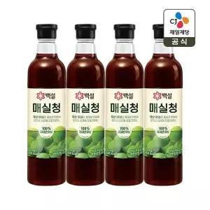 [CJ제일제당]백설 매실청 1.025kg x4개