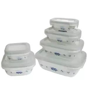 코렐 블루베리 반찬통 직사각 200ml - 1개 냉장보관음식용기 밀폐 반찬