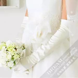 웨딩 파티 글로브 소품 새틴 실크 장갑 브라이덜 고급