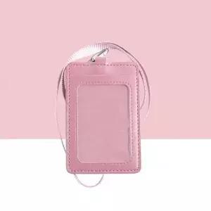 핑크 컬러 목걸이 카드지갑 명함케이스 카드홀더 명찰 케이스