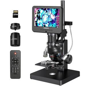7인치 X UHD 32GB 성인용 LCD Y HD LM266S 5 5000X 생물학적 카메라 스크린이 2160P USB 있는 기계식 보기 실험실 슬라이드용 디지털 코인 스테이지 경 비디오