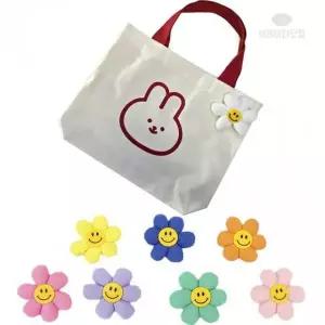 [콩심팥심]스마일 플라워 귀여운 캐릭터 브로치 뱃지 가방 장식 브롯지 빼찌