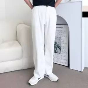 2L-SIN 5004 남자빅사이즈뒷밴딩와이드면바지면팬츠 통바지 슬랙스 남성