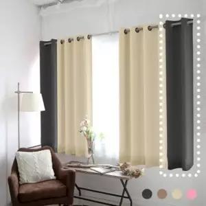 아일렛 창문 암막커튼 작은창 짧은 포인트 커튼 커텐