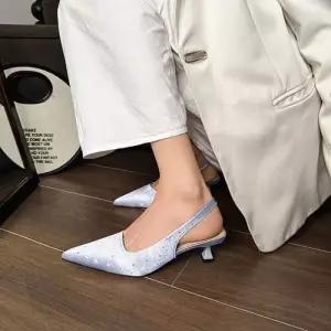 쉬헐크 스트링 편안한 신발 샌들 윙팁 하이힐 큐빅 스틸레토 웨지힐샌들 여성용 여름 KKE5