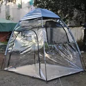 접이식 투명 텐트 비닐 방수 천막 대기실 개방형 원터치