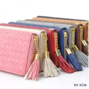 통기성 메쉬 소재 경량 지퍼형 장지갑 남성용