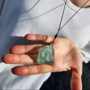 [알티피아]원석 녹색 펜던트 목걸이 스톤 쥬얼리 액세서리