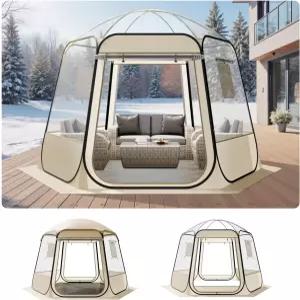 VEVOR 팝업 스포츠 텐트 1-6인용 8사이즈 옵션 클리어 버블 바닥 매트 및 상단 커버가 있는 방수 야외 포드