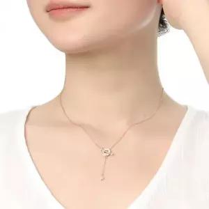 [골드스마일]실버925 은 스털링 문 모양 토글 바 체인 목걸이 여성 쥬얼리