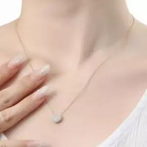 실버 925 골드 도금 오로라 빛 하트 여성용 은목걸이