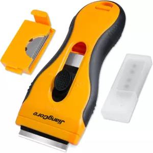 16개의 추가 SK5 블레이드가 있는 면도날 스크래퍼 - 유리 창문 타일 금속용 페인트 스티커 제거제