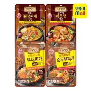 [본사직영] 오뚜기 오늘밥상 탕찌개양념 4종 6개 (순두부/부대/된장/매운탕)