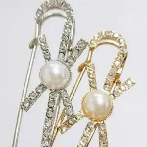 진주 장식 브로치 한복 코사지 정장용 옷핀 여성 엄마 선물