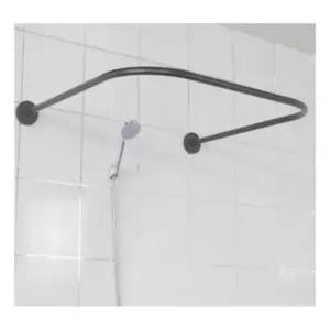 블랙 욕실 샤워 커튼봉 ㄷ자 코너 곡선봉 100cm
